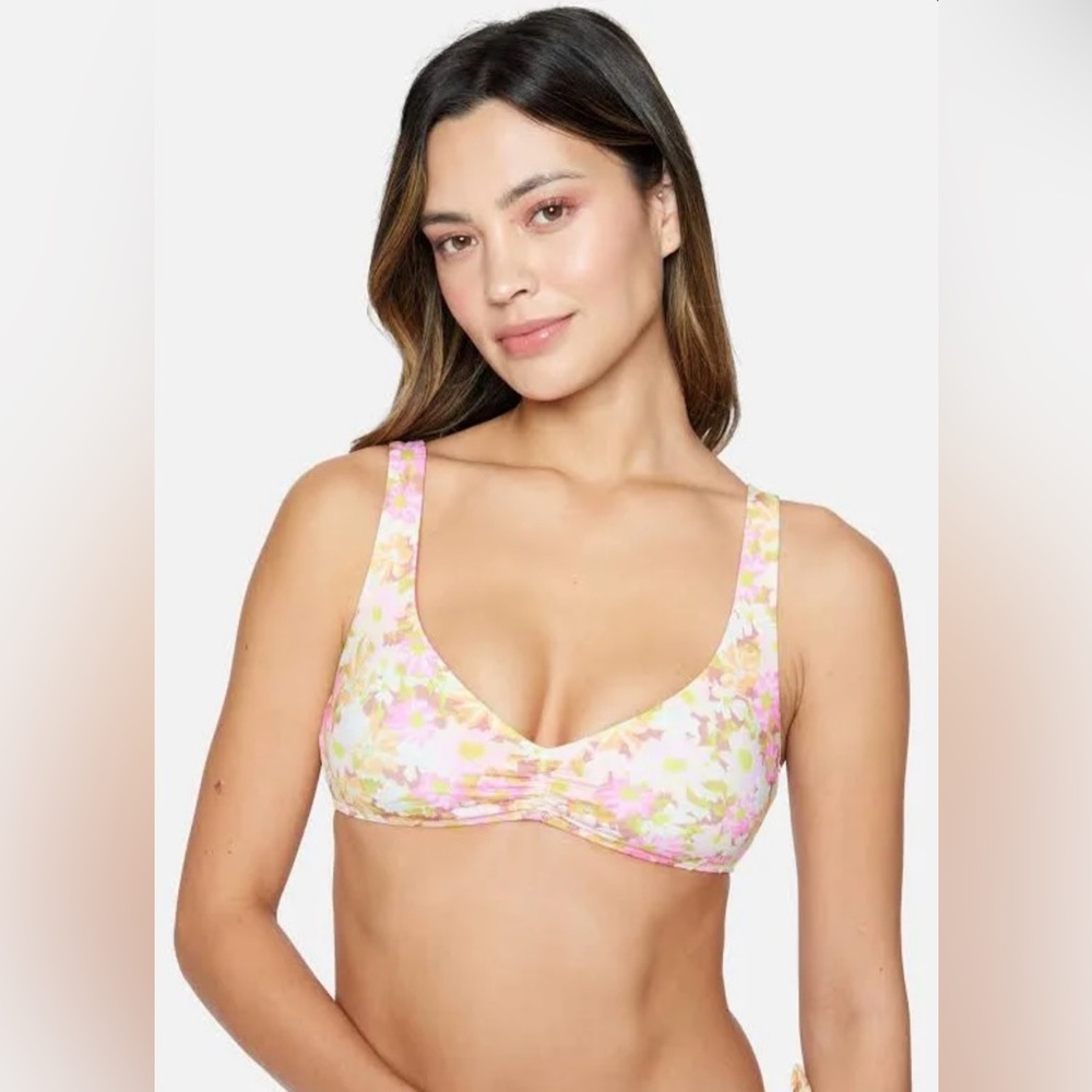 HURLEY WOMENS BEACH BLOOM BRALETTE BIKINI TOP SZ XS
